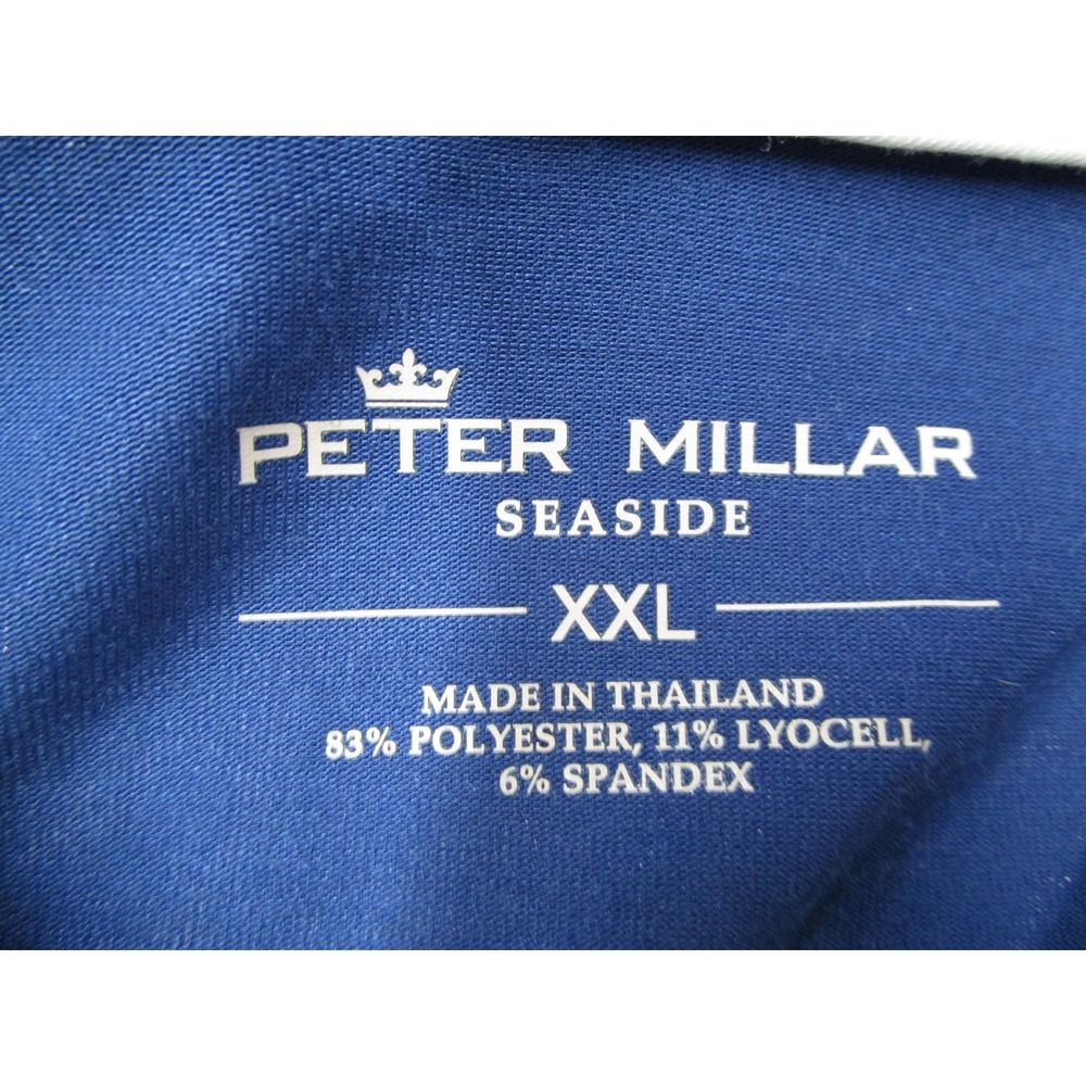 Peter Millar Seaside Mens XXL Blue Short Sleeve Polo Shirt MF21K01S - Picture 3 of 10